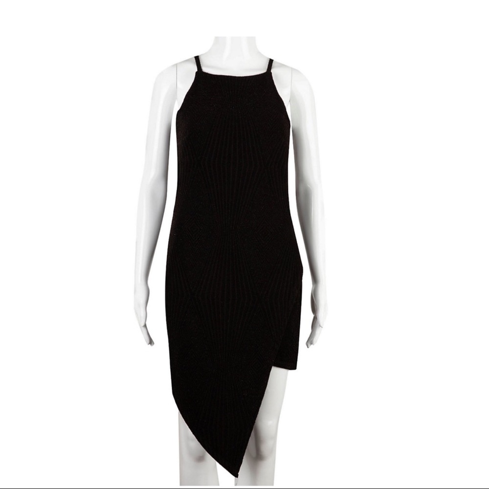 NWT Speechless Asymmetrical Hem Bodycon Dress Black Juniors Size XL